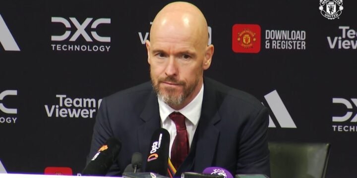 Erik Ten Hag during a press conference