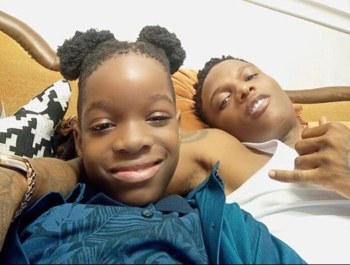 Wizkid’s son makes proud statement about family’s wealth